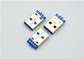 USB 3.0 Type-A Male (USB 3.0 AM) integrated, one-piece connector